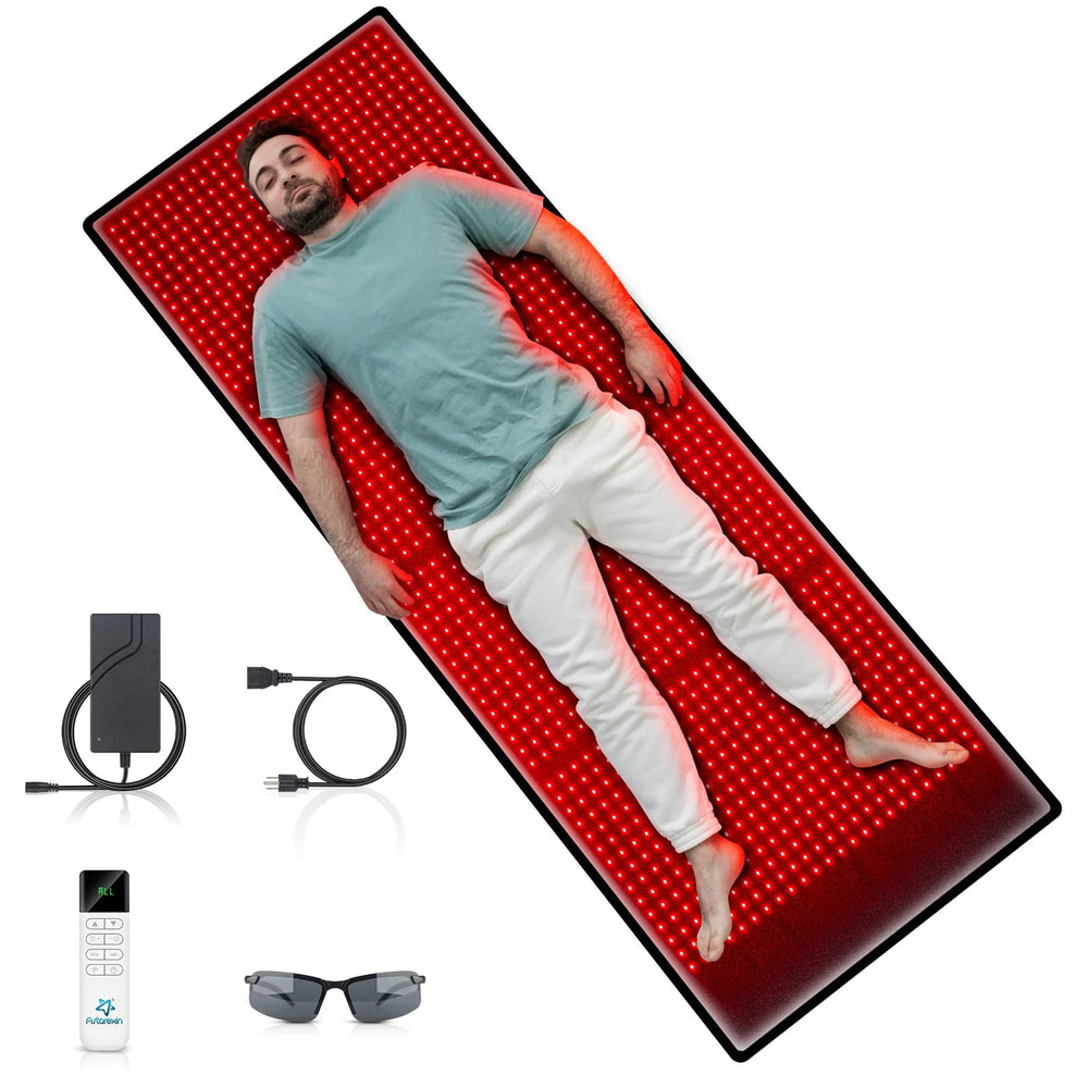 1440 LEDs Red Infrared Light Mat 660nm 850nm Near Infrared Light Device Yoga Large Pad 76"x 24"For Body Pain Relief Power 160W - Healari