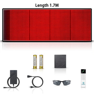 1440 LEDs Red Infrared Light Mat 660nm 850nm Near Infrared Light Device Yoga Large Pad 76"x 24"For Body Pain Relief Power 160W - Healari