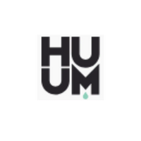 Black 'HUUM' logo with a green droplet on a white background