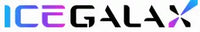 IceGalax logo with colorful design on a black background