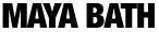 Maya Bath logo on a black background