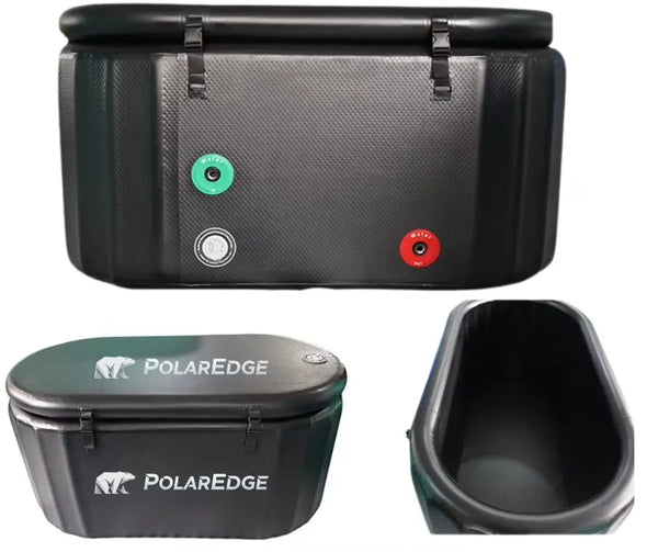 Black storage box with control buttons and PolarEdge branding on a white background
