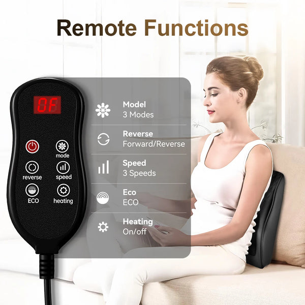 ThermalHarmony Kneading Neck & Back Massage Pillow