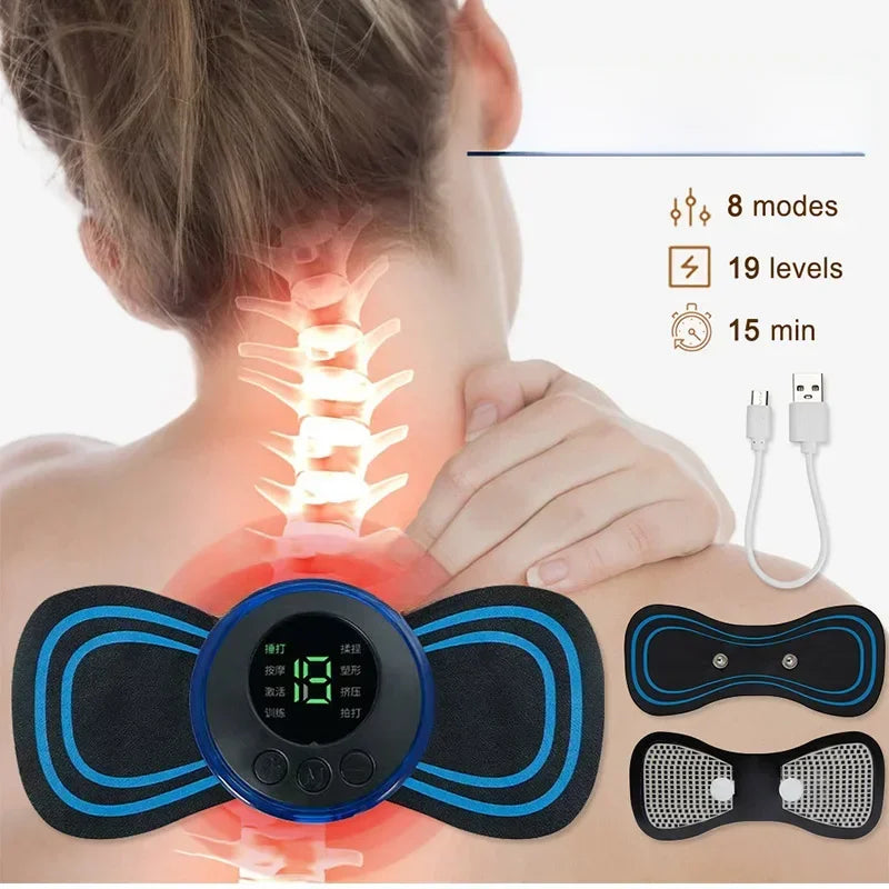 Electric Neck Massager Mini Cervical Back Patch