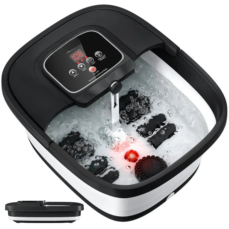 Collapsible Heated Foot Spa with Massage Rollers