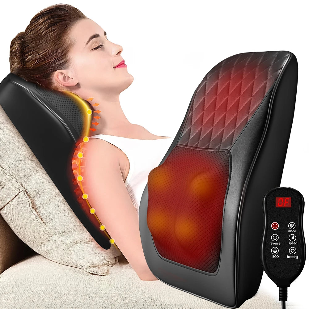 ThermalHarmony Kneading Neck & Back Massage Pillow