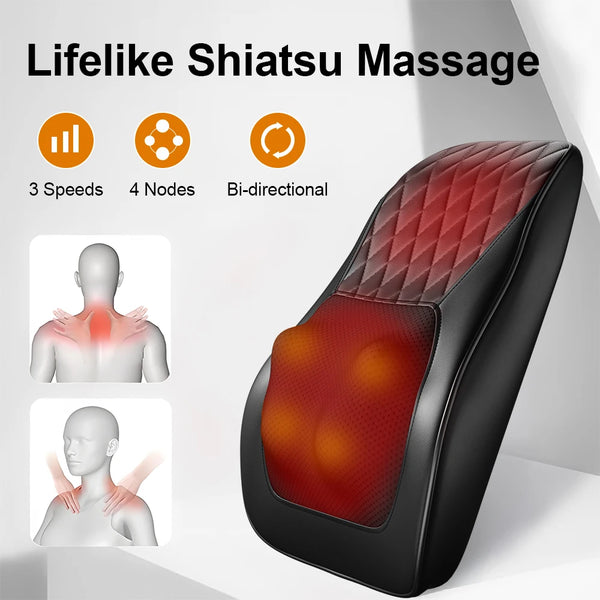 ThermalHarmony Kneading Neck & Back Massage Pillow