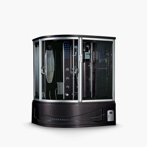 Maya Bath Siena-R Steam Shower: Right-Side Corner Steam & Whirlpool Combo