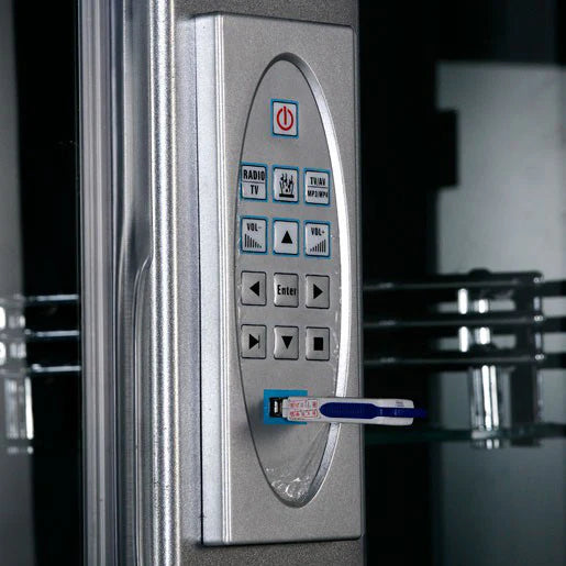 Maya Bath Siena-L Steam Shower: Left-Side Corner Steam & Whirlpool Combo