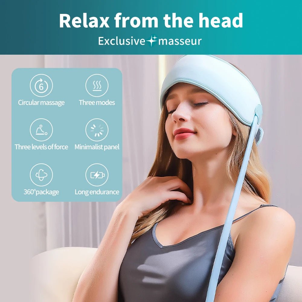 AuraScalp 360° Thermal Head Massager - Healari