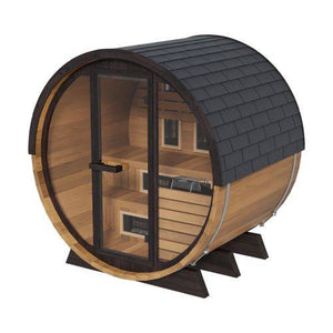 Finnmark FD - 7 Outdoor Hybrid Barrel Sauna | Infrared + Traditional Steam - Healari
