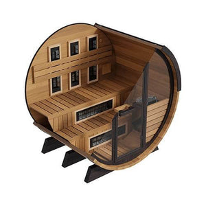 Finnmark FD - 7 Outdoor Hybrid Barrel Sauna | Infrared + Traditional Steam - Healari