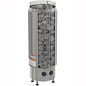 Harvia Cilindro PC80 Half Series 8kW Electric Sauna Heater | Built - In Controls | Stainless Steel - Healari