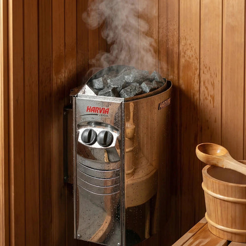 Harvia Vega Compact 1.9kW Electric Sauna Heater (120V) – Stainless Steel - Healari