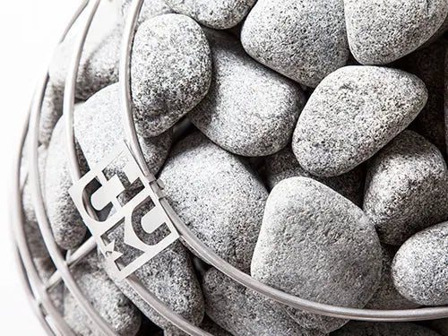HUUM Rounded Sauna Stones | Olivine Diabase | 33lb Box - Healari