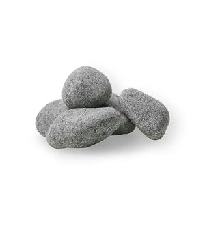 HUUM Rounded Sauna Stones | Olivine Diabase | 33lb Box - Healari