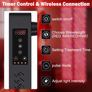 Luminara Elite Pulsing Red Light Therapy Device With Stand - Healari