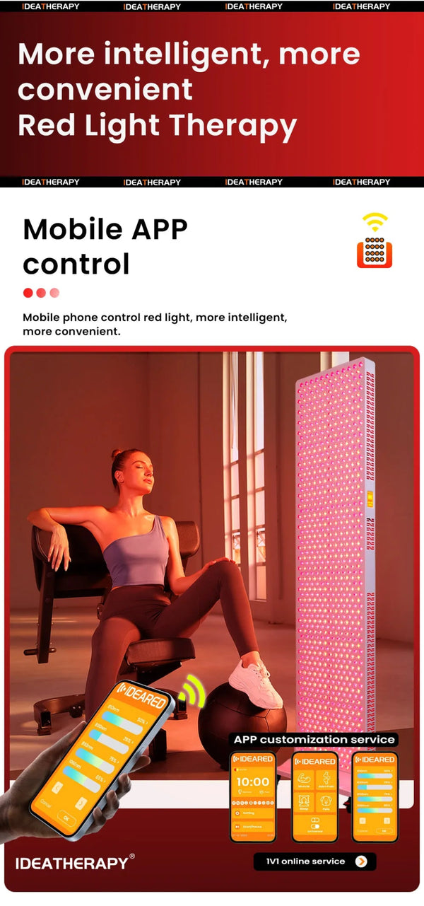 Luminara Luxe Red Light Therapy Panel with Stand - Healari