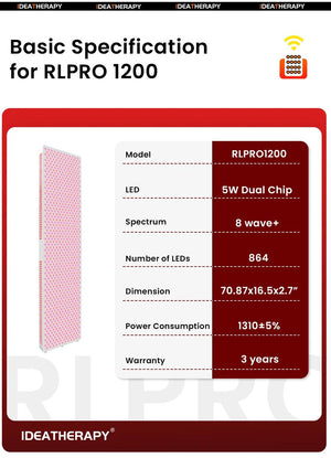Luminara Luxe Red Light Therapy Panel with Stand - Healari