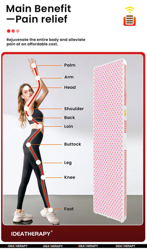 Luminara Luxe Red Light Therapy Panel with Stand - Healari