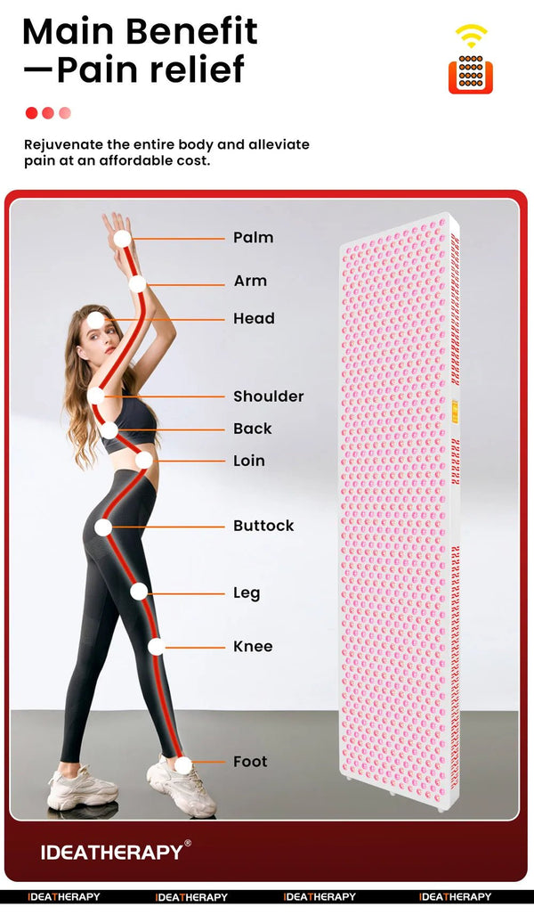 Luminara Luxe Red Light Therapy Panel with Stand - Healari