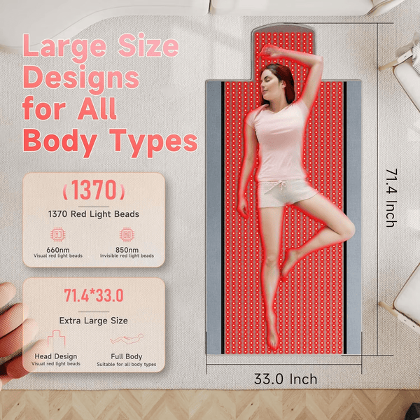 Luminara Pro Red Light And Infrared Light Therapy Mat - Healari