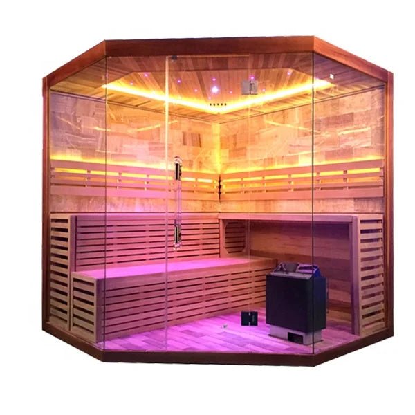 LuxeSuite Indoor Corner Steam Sauna Room - Healari