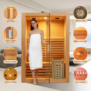 LuxxeHeat Indoor Steam Sauna Room - Healari