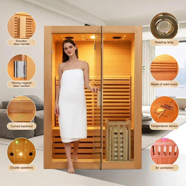 LuxxeHeat Indoor Steam Sauna Room - Healari