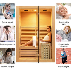 LuxxeHeat Indoor Steam Sauna Room - Healari