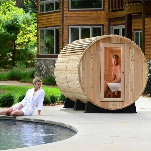 LuxxeSuite Pro Red Cedar Steam Sauna - Healari