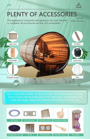 LuxxeSuite Pro Red Cedar Steam Sauna - Healari