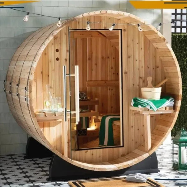 LuxxeSuite Pro Red Cedar Steam Sauna - Healari