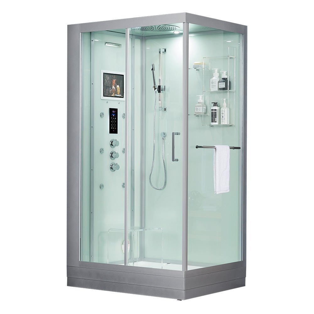 Maya Bath Lucca Steam Left – Luxury Glass Enclosure Steam Shower System - Healari