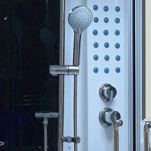 Maya Bath Siena - L Steam Shower: Left - Side Corner Steam & Whirlpool Combo - Healari