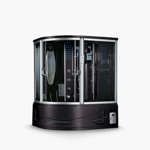 Maya Bath Siena - R Steam Shower: Right - Side Corner Steam & Whirlpool Combo - Healari