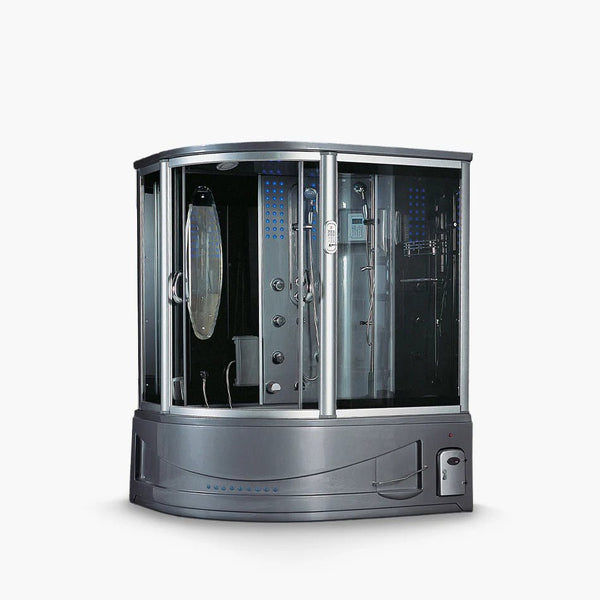 Maya Bath Siena - R Steam Shower: Right - Side Corner Steam & Whirlpool Combo - Healari