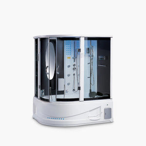 Maya Bath Siena - R Steam Shower: Right - Side Corner Steam & Whirlpool Combo - Healari