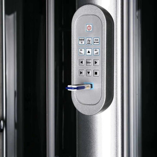 Maya Bath Siena - R Steam Shower: Right - Side Corner Steam & Whirlpool Combo - Healari