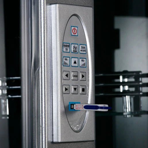 Maya Bath Valencia Steam Shower with Whirlpool Tub &Amp; Built - In TV - Healari