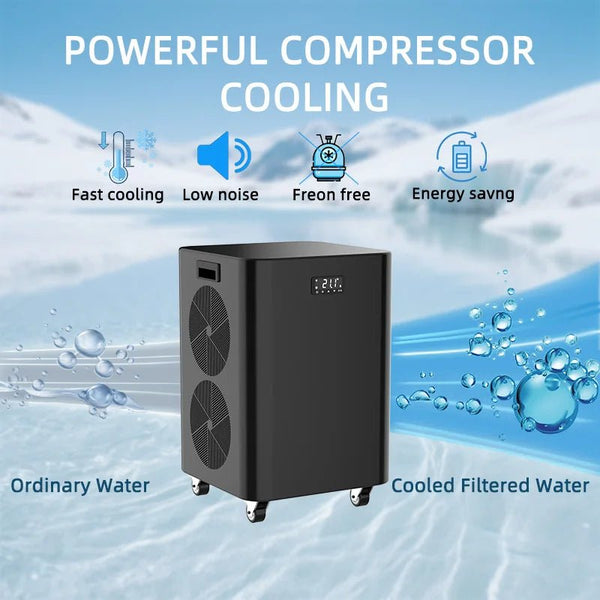 PolarEdge Cedar Cold Plunge Tub with Chiller & Pump - Healari
