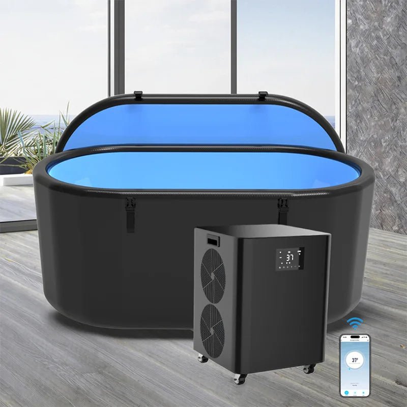 PolarEdge Inflatable Oval Cold Plunge Tub + Chiller System - Healari