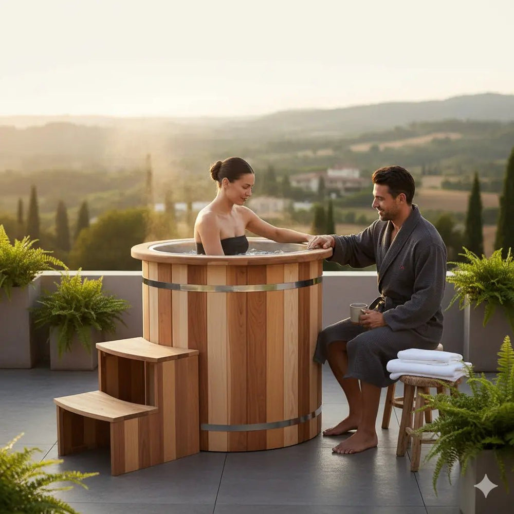 PolarEdge Luxe Halo Ice Tub - Outdoor Cold Plunge - Healari