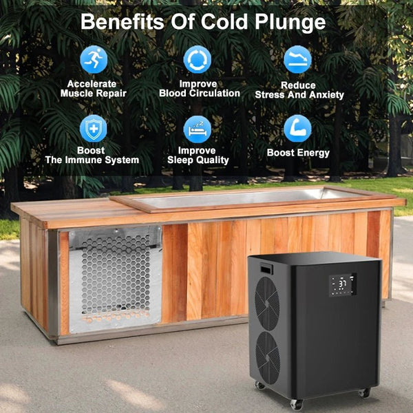 PolarEdge Luxury Cold Plunge System (Tub + 1HP Chiller) - Healari