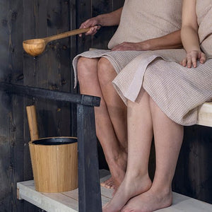 Rento Straight Handle Sauna Bucket – 5L Thermo Bamboo with Black Liner - Healari