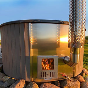 SaunaLife Model S4N — Premium Wood - Burning Hot Tub - Healari