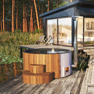 SaunaLife Model S4N — Premium Wood - Burning Hot Tub - Healari