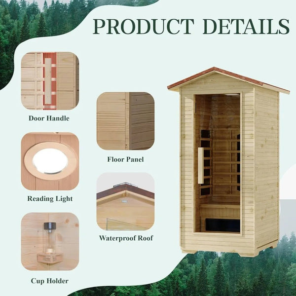 SoulSteam 2 - 4 Person Infrared Sauna Room - Healari
