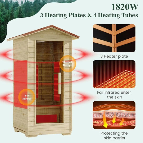 SoulSteam 2 - 4 Person Infrared Sauna Room - Healari