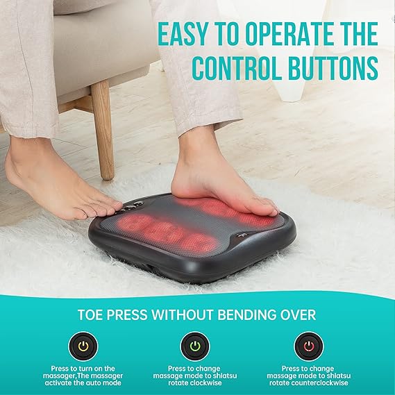 ThermaSole Shiatsu Foot Massager with Heat - Healari